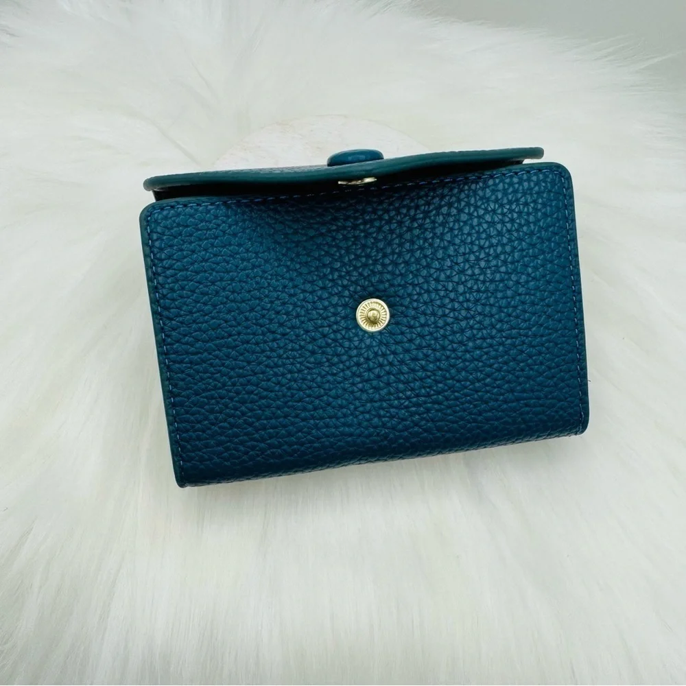 Women’s Minimalist Peacock Teal Card Wallet